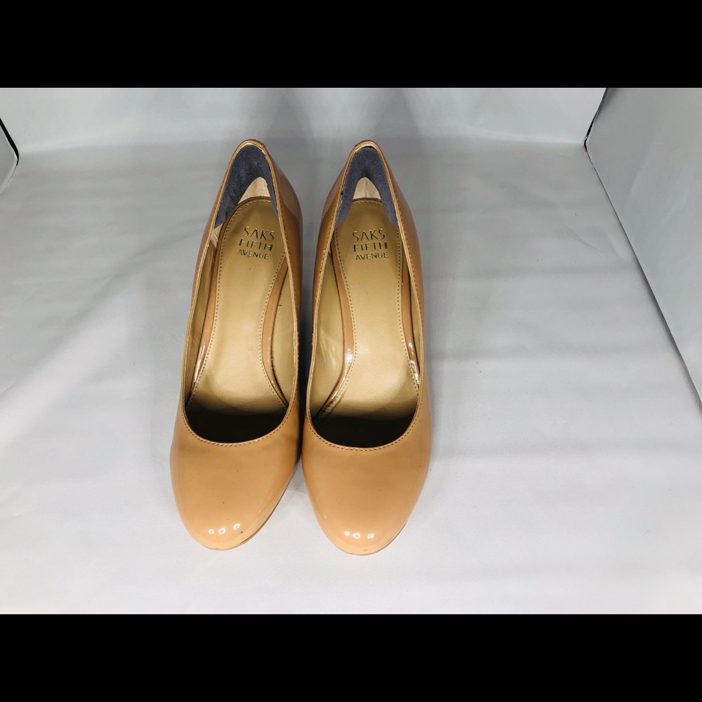 Saks Fifth Avenue Nude Wedge